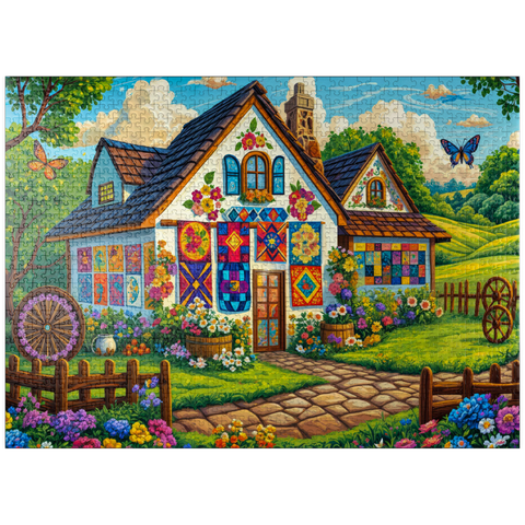 puzzleplate Quilt House 1000 Jigsaw Puzzle