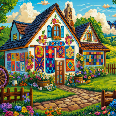 Quilt House 100 Jigsaw Puzzle 3D Modell