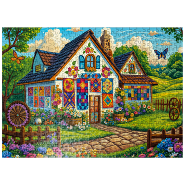 puzzleplate Quilt House 500 Jigsaw Puzzle