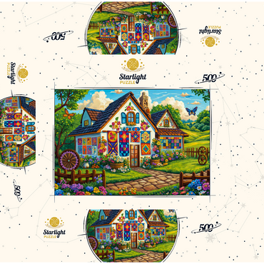 Quilt House 500 Jigsaw Puzzle box 3D Modell