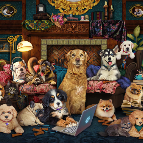 Woofing From Home 1000 Jigsaw Puzzle 3D Modell