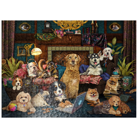 puzzleplate Woofing From Home 500 Jigsaw Puzzle