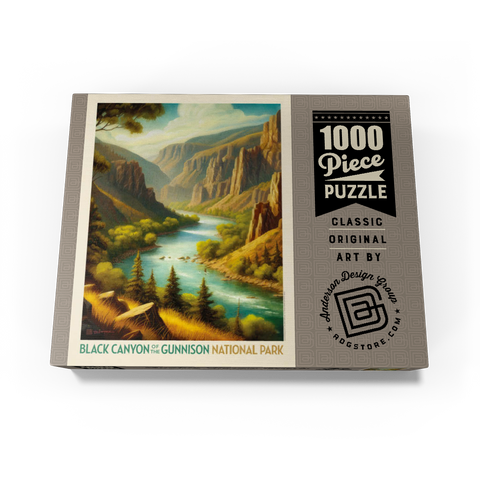 Black Canyon of the Gunnison National Park: Summer Splendor, Vintage Poster 1000 Jigsaw Puzzle box view3