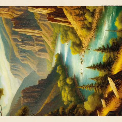 Black Canyon of the Gunnison National Park: Summer Splendor, Vintage Poster 1000 Jigsaw Puzzle 3D Modell