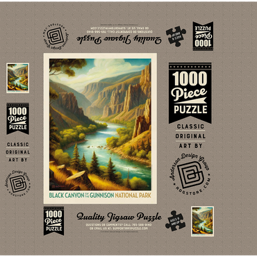 Black Canyon of the Gunnison National Park: Summer Splendor, Vintage Poster 1000 Jigsaw Puzzle box 3D Modell