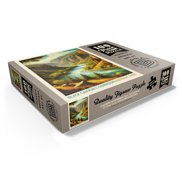 Black Canyon of the Gunnison National Park: Summer Splendor, Vintage Poster 100 Jigsaw Puzzle box view1