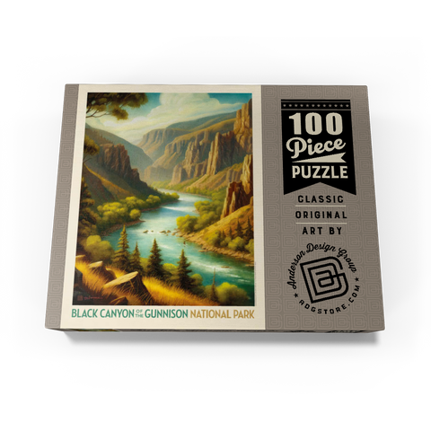 Black Canyon of the Gunnison National Park: Summer Splendor, Vintage Poster 100 Jigsaw Puzzle box view3