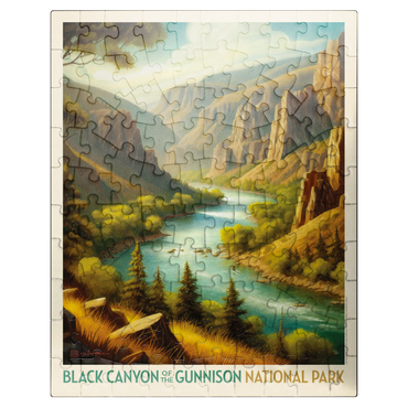 puzzleplate Black Canyon of the Gunnison National Park: Summer Splendor, Vintage Poster 100 Jigsaw Puzzle