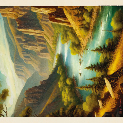 Black Canyon of the Gunnison National Park: Summer Splendor, Vintage Poster 100 Jigsaw Puzzle 3D Modell