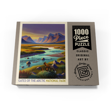 Gates Of The Arctic National Park: Twilight Fox, Vintage Poster 1000 Jigsaw Puzzle box view3