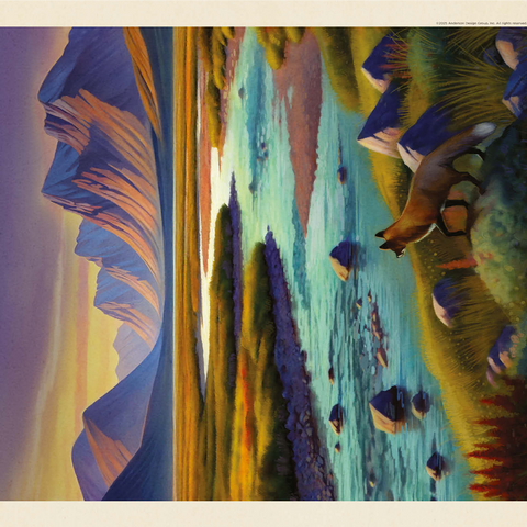 Gates Of The Arctic National Park: Twilight Fox, Vintage Poster 1000 Jigsaw Puzzle 3D Modell