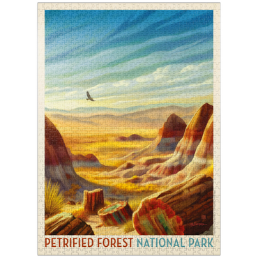 puzzleplate Petrified Forest National Park: Windswept Wonders, Vintage Poster 1000 Jigsaw Puzzle