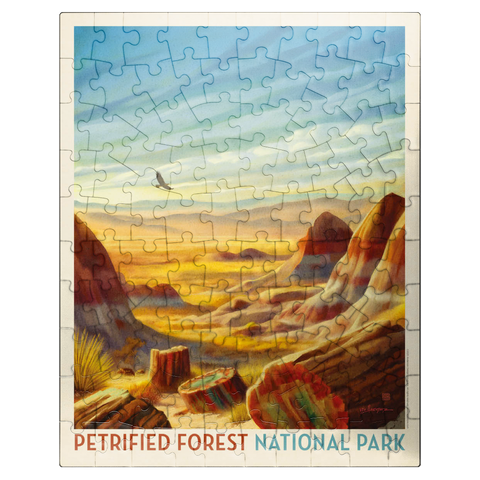puzzleplate Petrified Forest National Park: Windswept Wonders, Vintage Poster 100 Jigsaw Puzzle