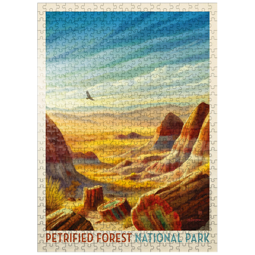 puzzleplate Petrified Forest National Park: Windswept Wonders, Vintage Poster 500 Jigsaw Puzzle