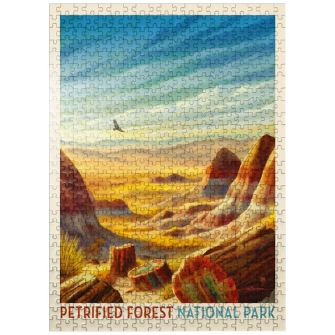 puzzleplate Petrified Forest National Park: Windswept Wonders, Vintage Poster 500 Jigsaw Puzzle