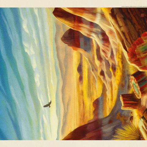 Petrified Forest National Park: Windswept Wonders, Vintage Poster 500 Jigsaw Puzzle 3D Modell