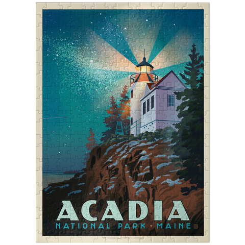puzzleplate Acadia National Park: Lighthouse At Night 300 Jigsaw Puzzle