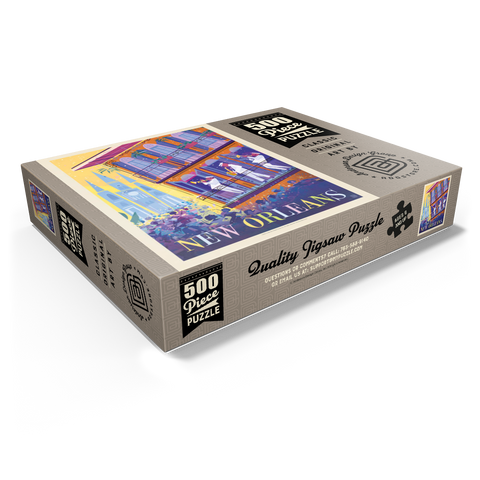 New Orleans: Dancing In The Street (Mod Design), Vintage Poster 500 Jigsaw Puzzle box view1