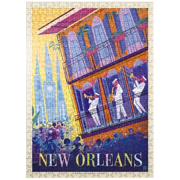 puzzleplate New Orleans: Dancing In The Street (Mod Design), Vintage Poster 500 Jigsaw Puzzle