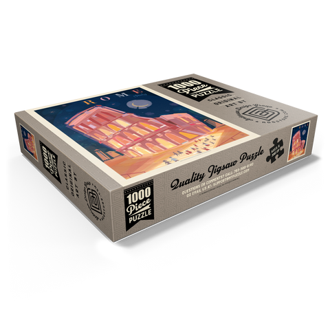 Italy, Rome: Colosseum (Mod Design), Vintage Poster 1000 Jigsaw Puzzle box view1