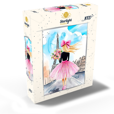 Romantic Parisian Scene with Eiffel Tower 1000 Jigsaw Puzzle box view2