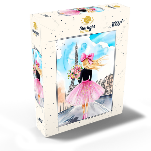 Romantic Parisian Scene with Eiffel Tower 1000 Jigsaw Puzzle box view2