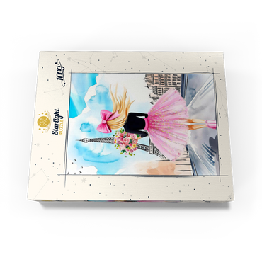 Romantic Parisian Scene with Eiffel Tower 1000 Jigsaw Puzzle box view3