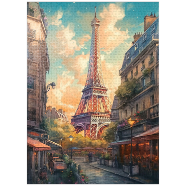 puzzleplate Eiffel Tower at Sunset in Paris 1000 Jigsaw Puzzle