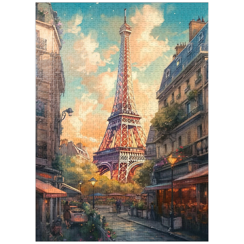 puzzleplate Eiffel Tower at Sunset in Paris 1000 Jigsaw Puzzle