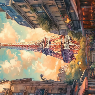 Eiffel Tower at Sunset in Paris 1000 Jigsaw Puzzle 3D Modell