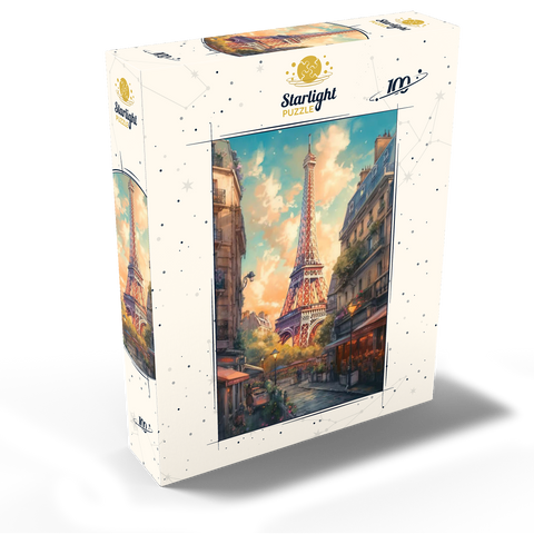Eiffel Tower at Sunset in Paris 100 Jigsaw Puzzle box view2
