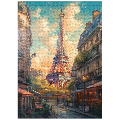 puzzleplate Eiffel Tower at Sunset in Paris 500 Jigsaw Puzzle