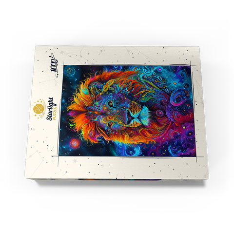 Cosmic Psychedelic Lion Portrait 1000 Jigsaw Puzzle box view3