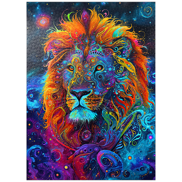 puzzleplate Cosmic Psychedelic Lion Portrait 1000 Jigsaw Puzzle