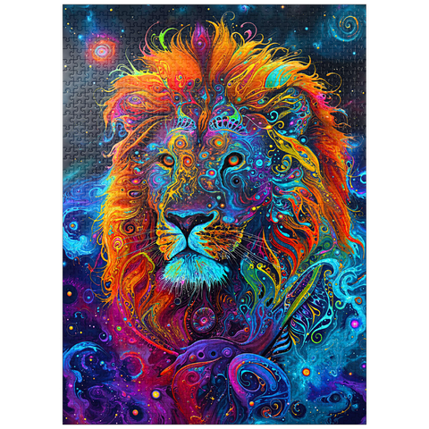 puzzleplate Cosmic Psychedelic Lion Portrait 1000 Jigsaw Puzzle