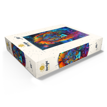 Cosmic Psychedelic Lion Portrait 100 Jigsaw Puzzle box view1
