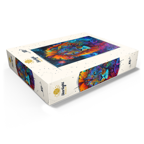 Cosmic Psychedelic Lion Portrait 100 Jigsaw Puzzle box view1