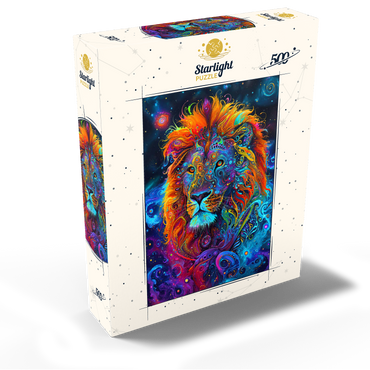 Cosmic Psychedelic Lion Portrait 500 Jigsaw Puzzle box view2