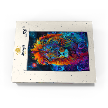 Cosmic Psychedelic Lion Portrait 500 Jigsaw Puzzle box view3
