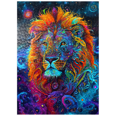 puzzleplate Cosmic Psychedelic Lion Portrait 500 Jigsaw Puzzle