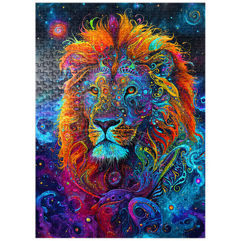 puzzleplate Cosmic Psychedelic Lion Portrait 500 Jigsaw Puzzle