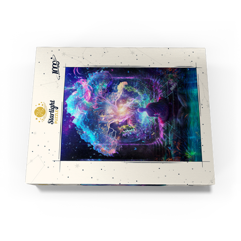 Enlightened Meditation Under the Cosmic Tree 1000 Jigsaw Puzzle box view3