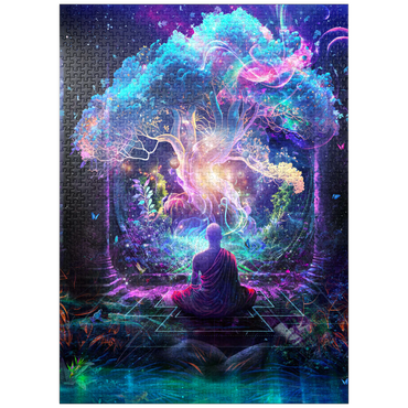 puzzleplate Enlightened Meditation Under the Cosmic Tree 1000 Jigsaw Puzzle