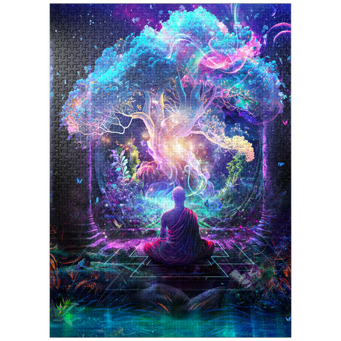 puzzleplate Enlightened Meditation Under the Cosmic Tree 1000 Jigsaw Puzzle
