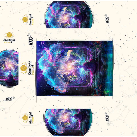 Enlightened Meditation Under the Cosmic Tree 1000 Jigsaw Puzzle box 3D Modell