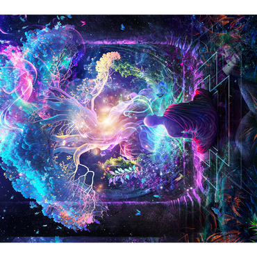 Enlightened Meditation Under the Cosmic Tree 100 Jigsaw Puzzle 3D Modell