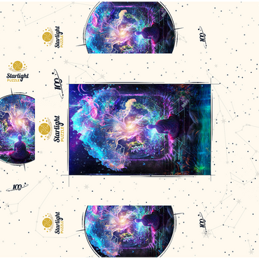 Enlightened Meditation Under the Cosmic Tree 100 Jigsaw Puzzle box 3D Modell