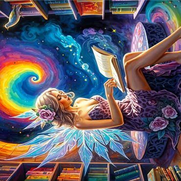 Enchanted Fairy Reading in Cosmic Library 1000 Jigsaw Puzzle 3D Modell