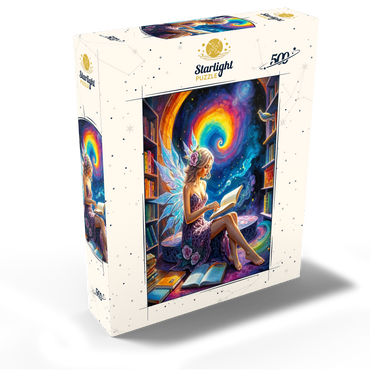 Enchanted Fairy Reading in Cosmic Library 500 Jigsaw Puzzle box view2