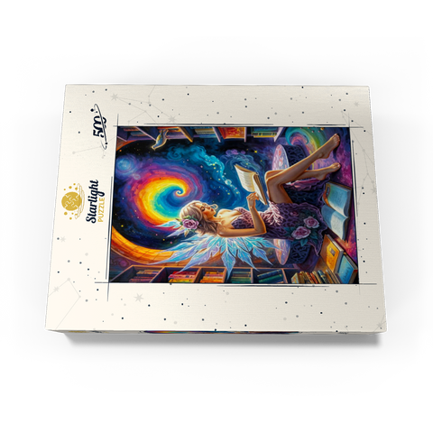 Enchanted Fairy Reading in Cosmic Library 500 Jigsaw Puzzle box view3